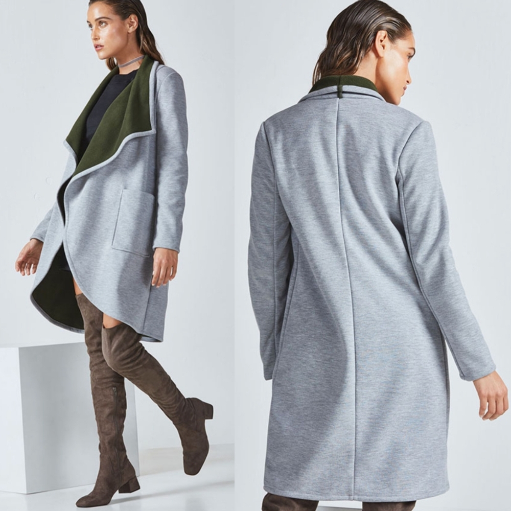 Fabletics Moscow Fleece Lined Duster Coat Sz L